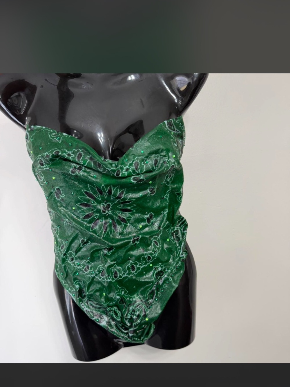 Green Bandana Frozen Corset Top